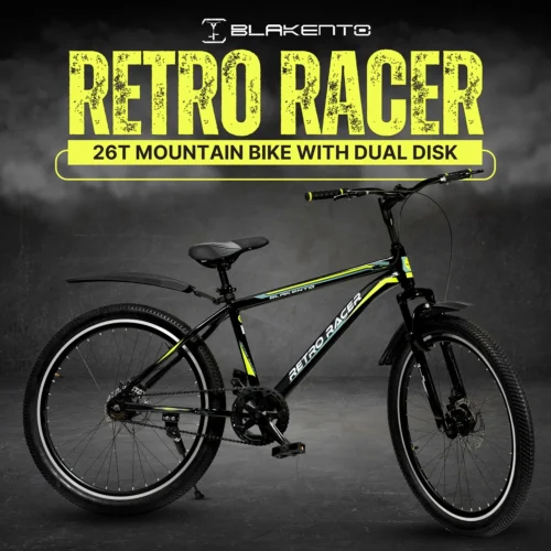 Retro Racer 26T Single Speed MTB Cycle for Men with Dual Disc Brake - Ideal for 10+ Years